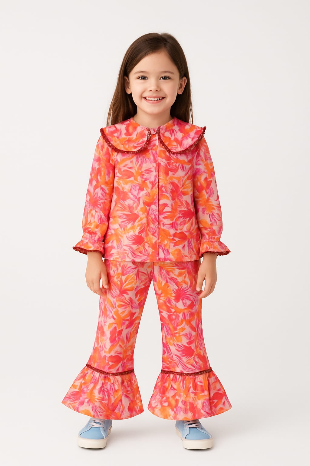 Tropical Bloom Cotton Co-Ord Set Girls