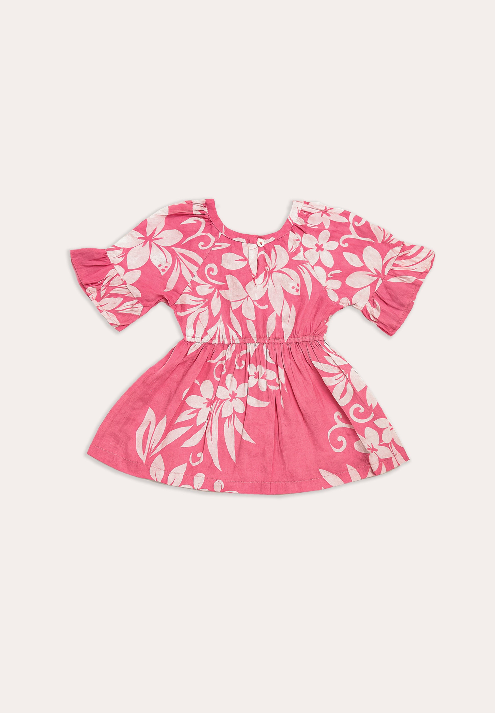 Blossom Grace – Pink Floral Cotton Dress