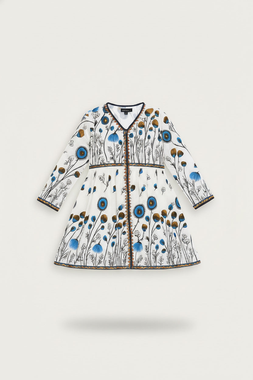 Blue Petal Garden Dress