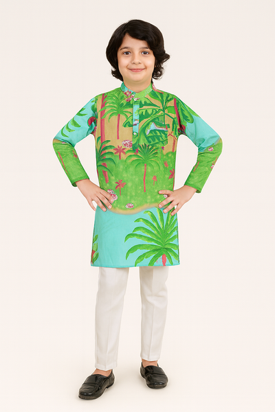 Rainforest Escape Cotton Kurta
