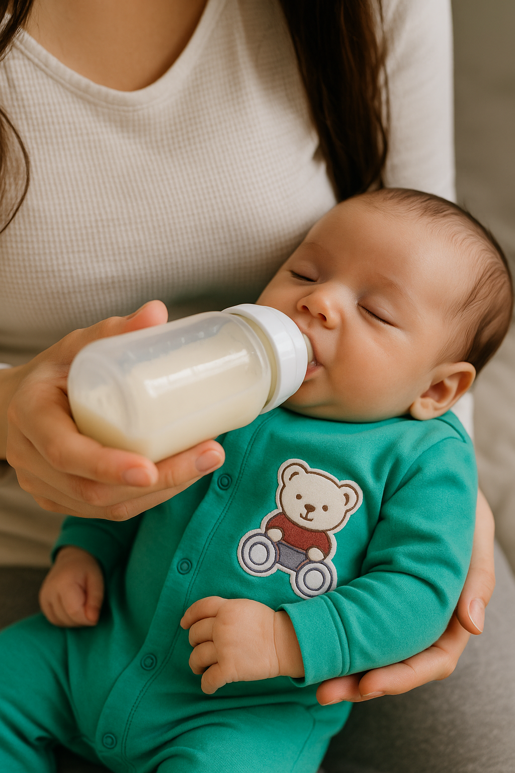 Soft Interlock Cotton Baby Romper | Full Sleeves Winter Sleepsuit with Teddy Design – Cozy & Stretchable for Newborn to 2 Years