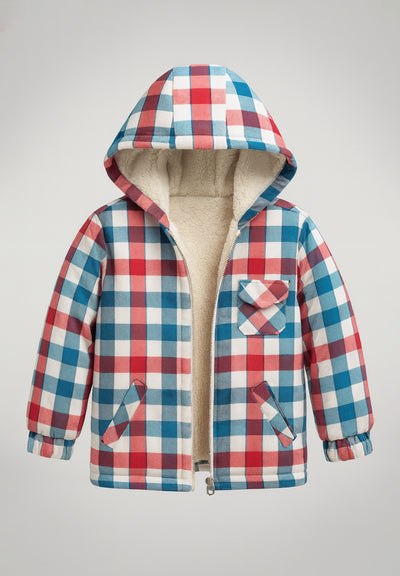 Checkered Hooded Jacket