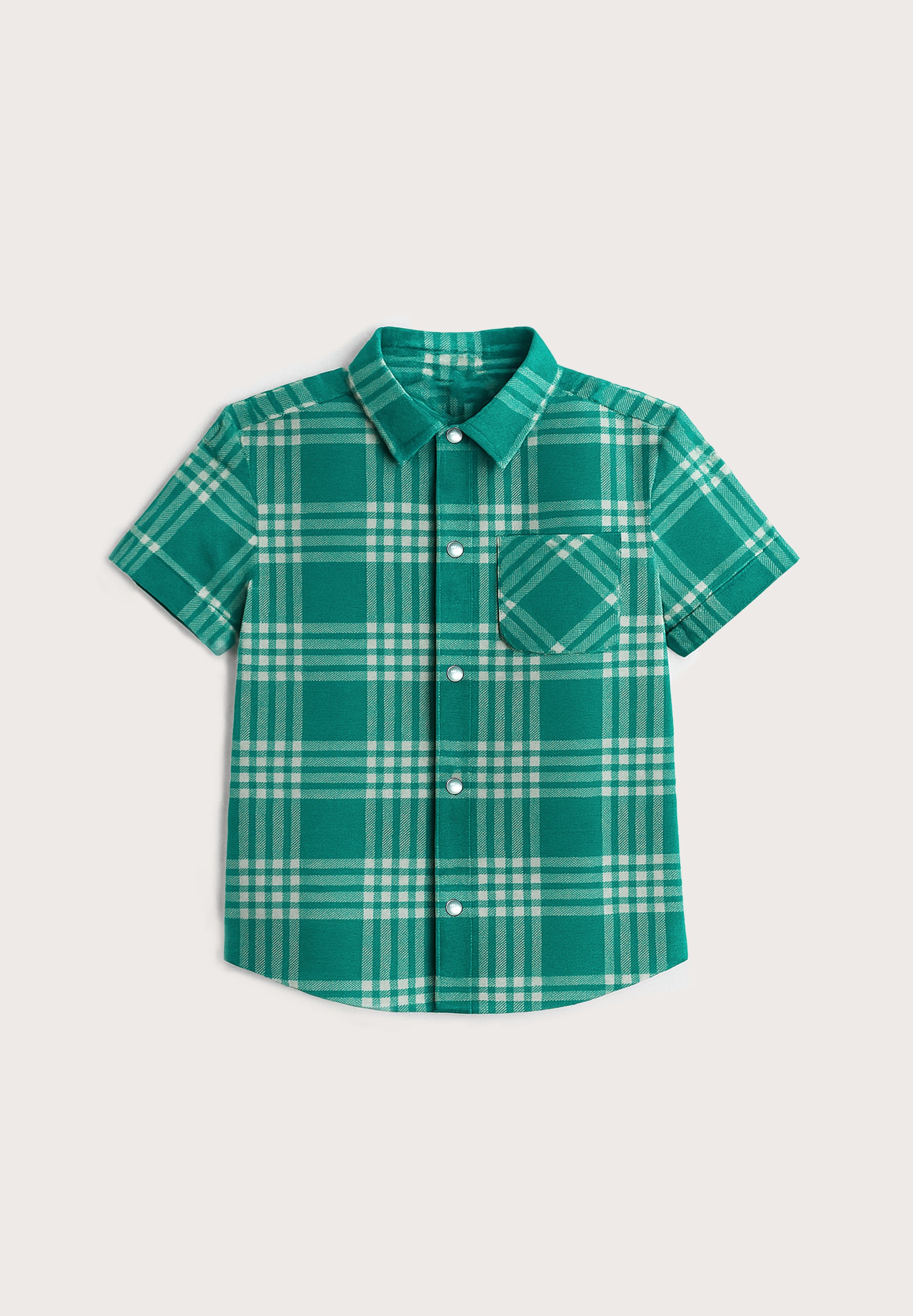 Green Striped Cotton Shirt