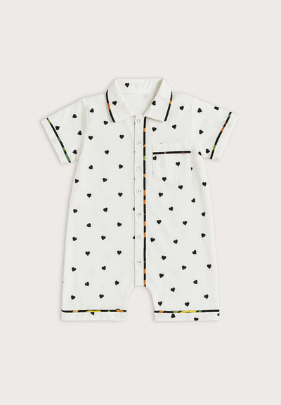Heart Pop Cotton Romper