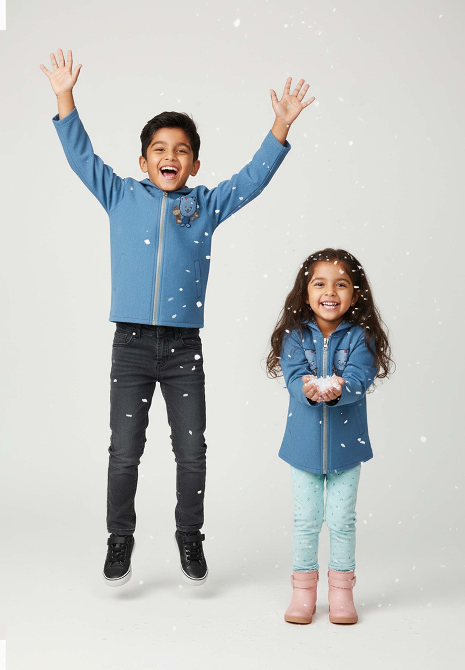 Light Blue Hooded Jacket