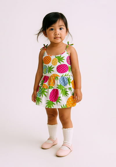 Pineapple Party Sleeveless Dress