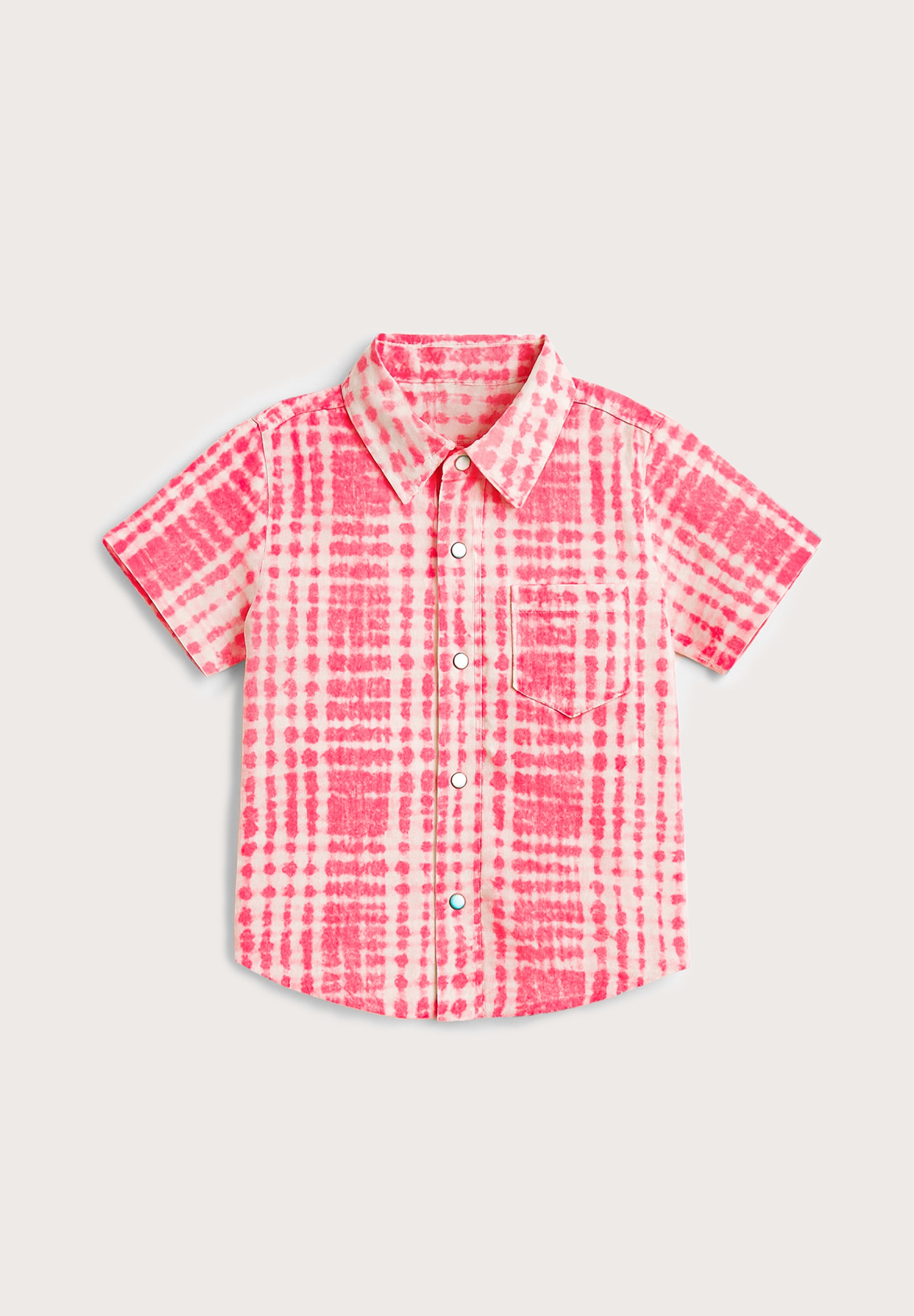 Pink Dotted Cotton Shirt
