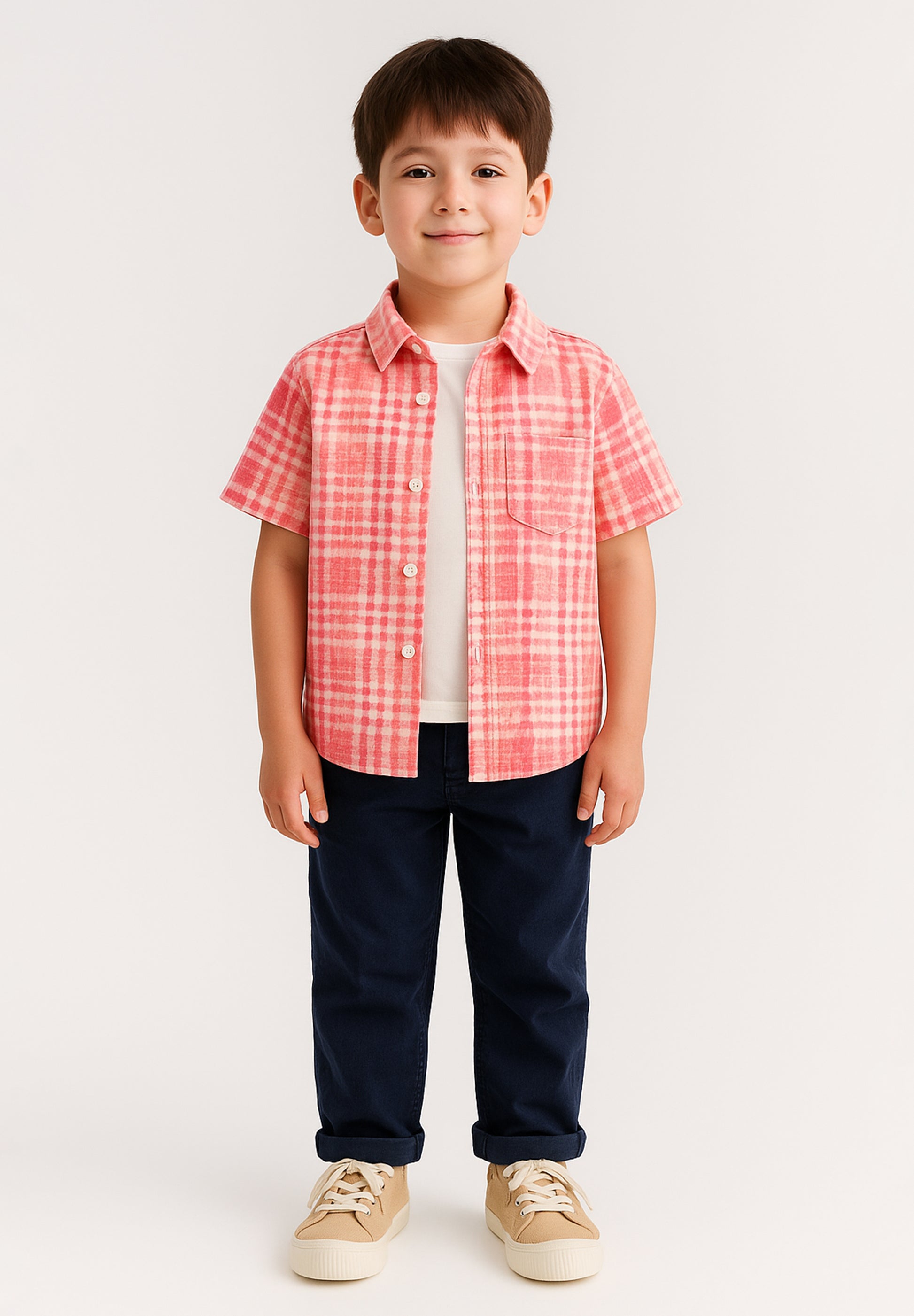 Pink Dotted Cotton Shirt