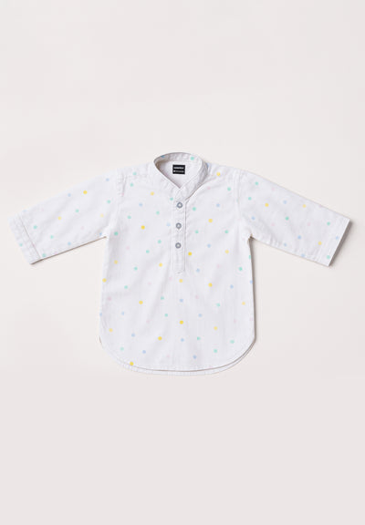 Polka Dot Kurta Pajama Set