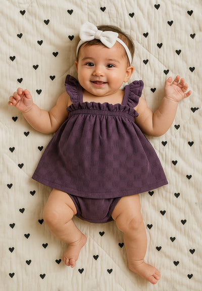 Purple Poppy Baby Top