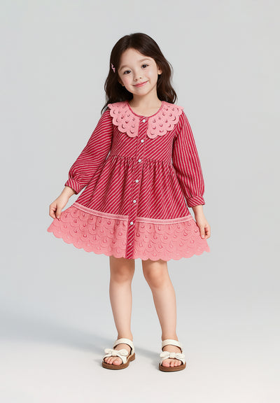 Rosy Charm Cotton Dress