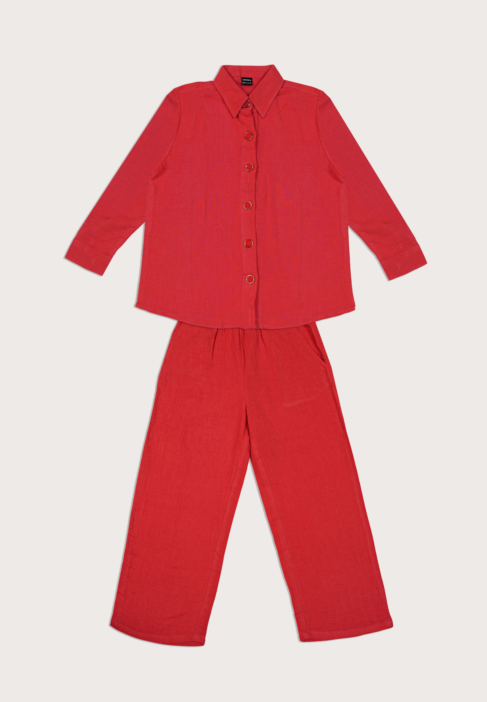 Scarlet Bloom Linen Co-ord Set